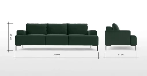 Sofá de 3 Cuerpos Frederik – Verde