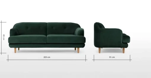 Sofá de 3 Cuerpos Gracie – Verde Pino
