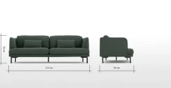 Sofá de 3 Cuerpos Herman – Verde Bosque