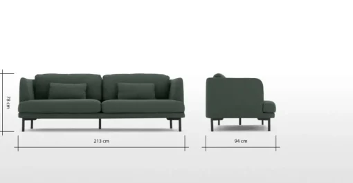 Sofá de 3 Cuerpos Herman – Verde Bosque