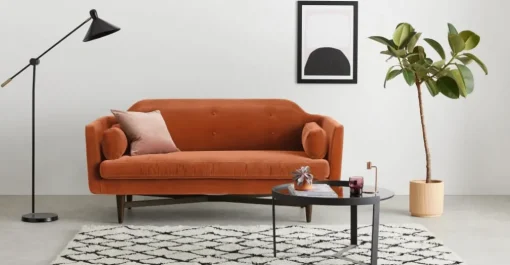 Sofá de 2 Cuerpos Imani – Naranja Tostado