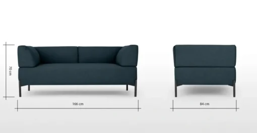Sofá de 2 Cuerpos Kiva – Azul Egeo
