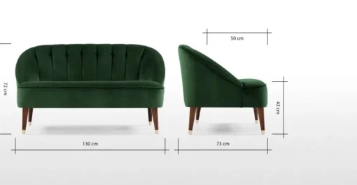 Sofá de 2 Cuerpos Margot – Verde Bosque