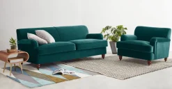 Sofá de 3 Cuerpos Orson – Azul Seafoam