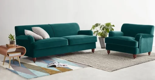 Sofá de 3 Cuerpos Orson – Azul Seafoam