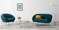 Sofá de 2 Cuerpos Primrose – Azul Cerceta