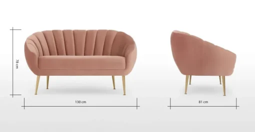 Sofá de 2 Cuerpos Primrose – Rosa