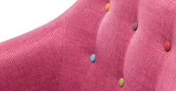 Sofá de 2 Cuerpos Ritchie – Rosa Chicle con Botones de Colores