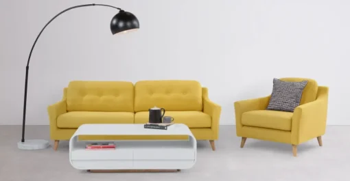 Sofá de 3 Cuerpos Rufus – Amarillo Mostaza