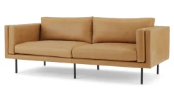 Sofá de 2 Cuerpos Savio – Cuero Marrón