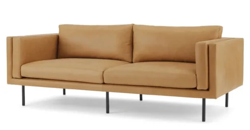 Sofá de 2 Cuerpos Savio – Cuero Marrón