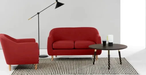 Sofá de 2 Cuerpos Tubby – Rojo Berry