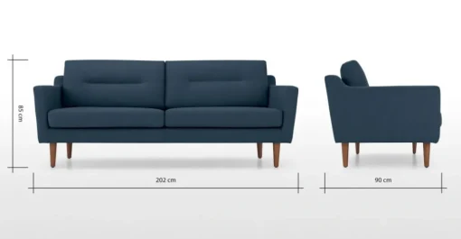Sofá de 3 Cuerpos Walker – Azul