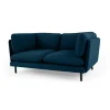 Sofá de 2 Cuerpos Wes – Azul Cerceta Selecto