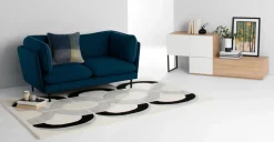 Sofá de 2 Cuerpos Wes – Azul Cerceta Selecto