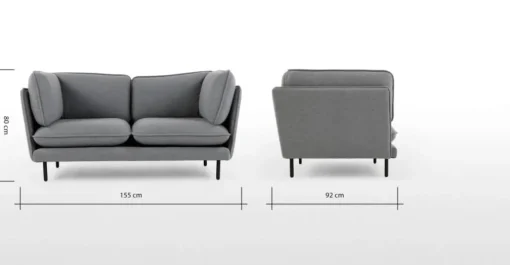 Sofá de 2 Cuerpos Wes – Gris Selecto