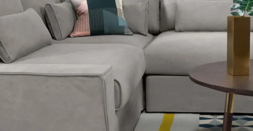 Sofá Modular con Brazo a la Izquierda Trent – Gris Lavado