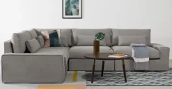 Sofá Modular con Brazo a la Izquierda Trent – Gris Lavado