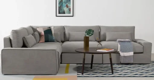 Sofá Modular con Brazo a la Izquierda Trent – Gris Lavado