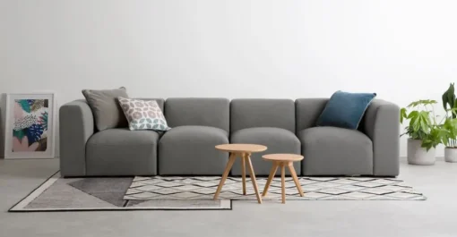 Sofá Modular de 4 Cuerpos Juno – Gris Marga