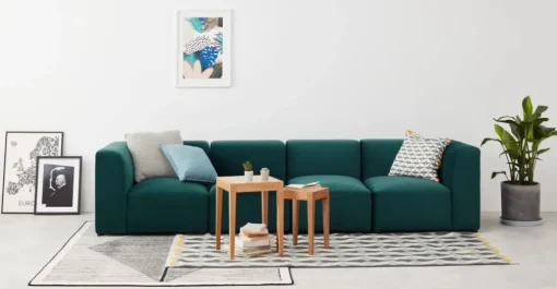 Sofá Modular de 4 Cuerpos Juno – Azul Espuma de Mar