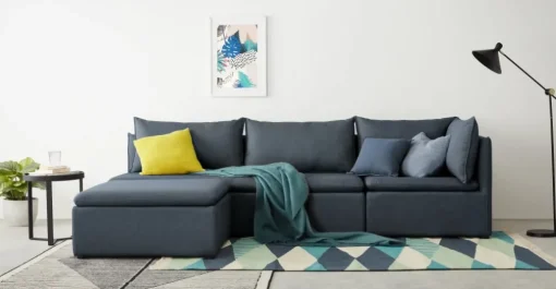 Sofá Modular Doble Victor – Azul Grisáceo