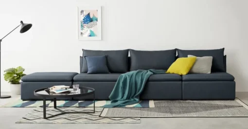 Sofá Modular Doble Victor – Azul Grisáceo
