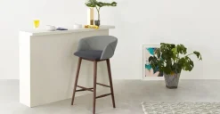 Taburete alto Lule – Marga y gris granizo