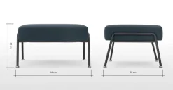 Taburete Knox – Azul Egeo