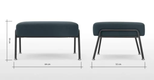 Taburete Knox – Azul Egeo