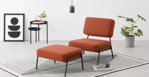 Taburete Knox – Naranja retro