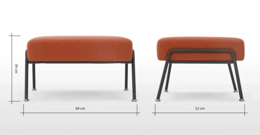 Taburete Knox – Naranja retro