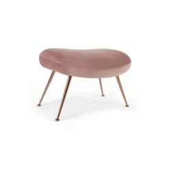Taburete Moby – Terciopelo rosa vintage