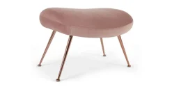 Taburete Moby – Terciopelo rosa vintage