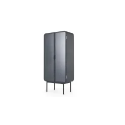 Vitrina alta Ajax de cristal – Negro