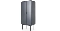 Vitrina alta Ajax de cristal – Negro