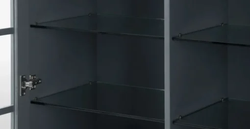 Vitrina Aveiro – Gris y cristal
