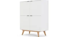 Vitrina Aveiro – Roble Natural y Blanco