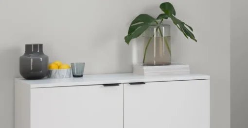 Vitrina Aveiro – Roble Natural y Blanco