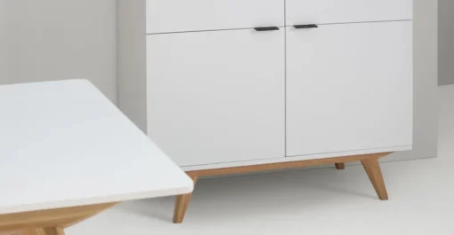 Vitrina Aveiro – Roble Natural y Blanco