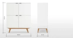 Vitrina Aveiro – Roble Natural y Blanco