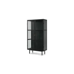 Vitrina Marden – Gris carbón y cristal