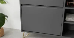 Zapatero doble Elona – Gris Carbón