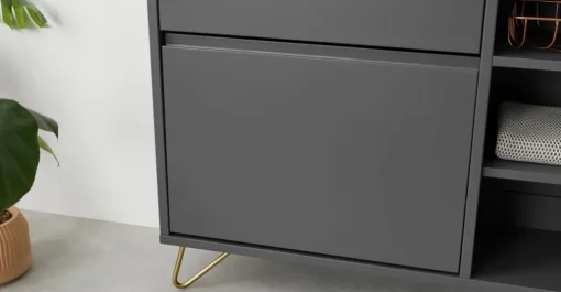 Zapatero doble Elona – Gris Carbón
