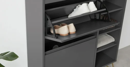 Zapatero doble Elona – Gris Carbón