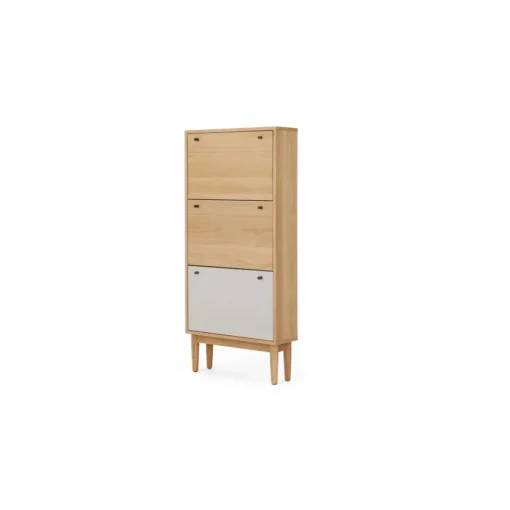 Zapatero estrecho Campton – Roble y gris
