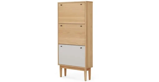 Zapatero estrecho Campton – Roble y gris