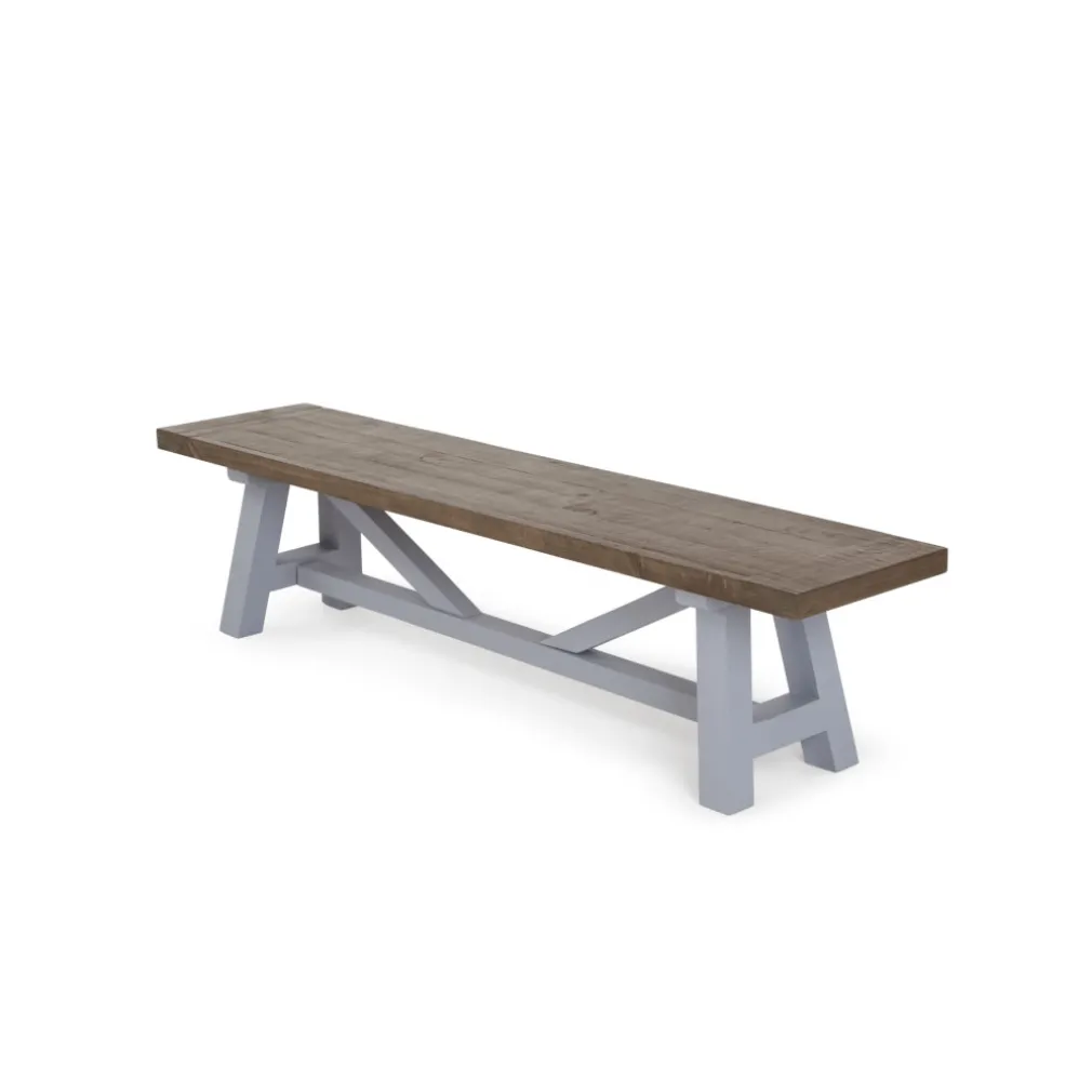 Banco grande Iona – Pino macizo y gris guijarro