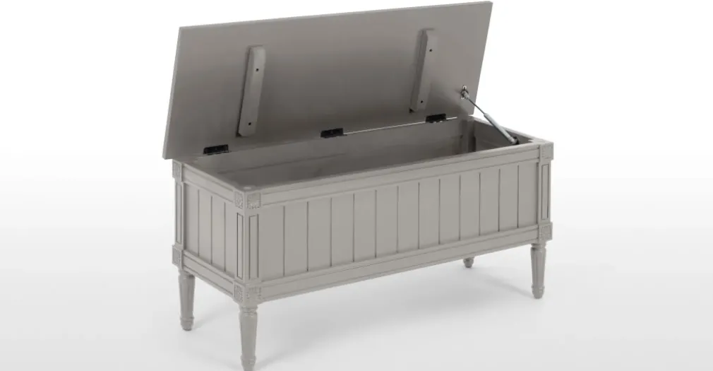 Banco otomana vintage Bourbon – Gris