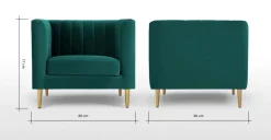 Butaca Amicie – Azul Espuma de Mar